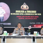 Polres Batu Bara Gelar Anev Mingguan, Kapolres Tegaskan Penindakan Kegiatan Ilegal dan Narkoba
